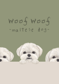 Woof Woof - Maltese dog - OLIVE