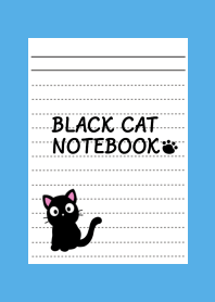BLACK CAT NOTEBOOK/BLUE