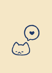 だらだらねこ(beige&blue04)