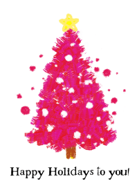 Happy Holidays Pink
