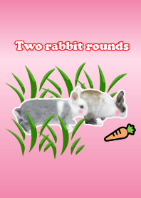 Two rabbit rounds(pink)