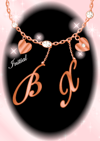 【B&X】イニシャル運気UP!ピンクゴールド