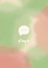 やさしい水彩 -赤と緑-