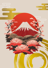 Auspicious Red Fuji Feng Shui