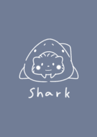 Hedgehog and Shark* -blue gray-