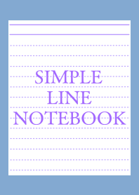 SIMPLE PURPLE LINE NOTEBOOK/DUSTY BLUE