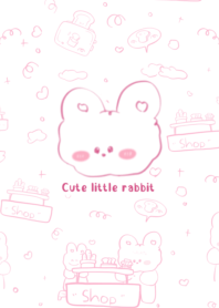 กระต่ายน้อยน่ารัก : สีชมพู