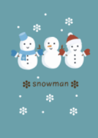 Snowman / blue green2
