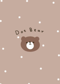 Dots and bears. beige.
