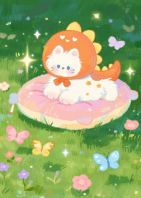 White Cat Dino Hat 1_58