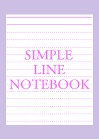 SIMPLE PINK LINE NOTEBOOKj-DUSTY PURPLE
