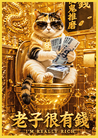 金運加持!老子貓很有錢!1E 閃耀金黃色
