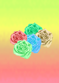 Roses bouquet green