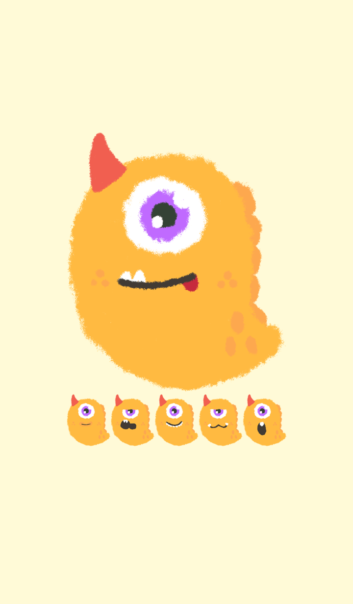 Kawaii yellow monster