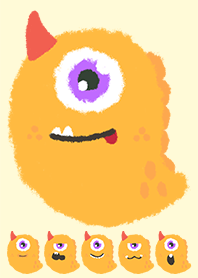 Kawaii yellow monster