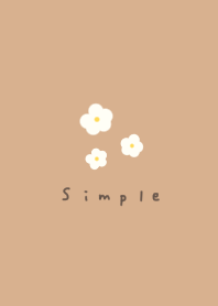 Caramel beige and flowers.