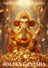 金運を引き寄せる 黄金のガネーシャ 80