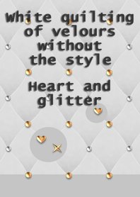 White quilting of velours,style(Heart)