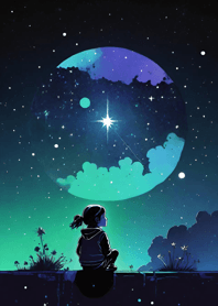 Starry sky girl 940E14
