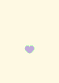 パステルハート 紫×黄緑