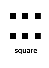 Square and simple 4 from japan