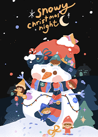 snowy christmas night !