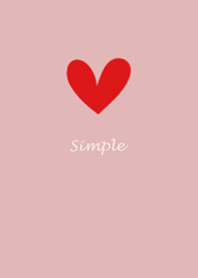 大人ハートのデザイン・赤・くすみピンク