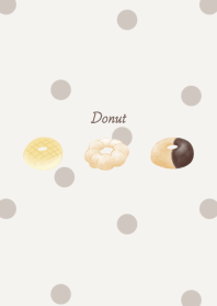 Sweets Donut -light brown- dot