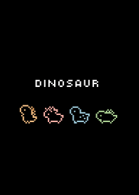 小さな恐竜 (ドット絵) /ブラックネオン