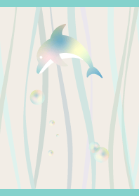 Summer Dolphin01 on blue