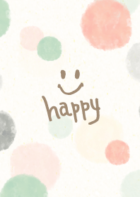 Adult watercolor Polka dot - smile17-