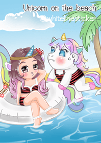 Unicorn on the beach