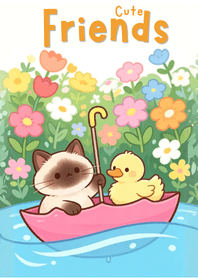 Cat & Duck Umbrella Boat