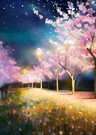 美しい夜桜の着せかえ#2889