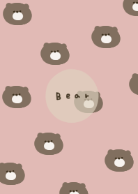 pink beige. Full of bears.