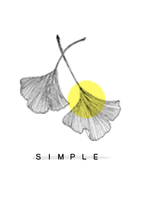 SIMPLE 手繪銀杏葉（簡約線條）
