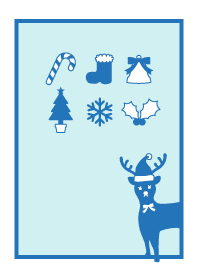 シンプル×クリスマス（白×青）
