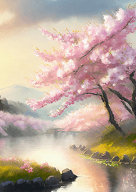優美な春の風景の着せかえ(Spring-504)