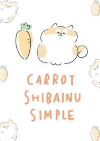 Simple Shiba Inu carrot white and blue.