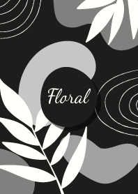 Hand Drawn Floral Black 8