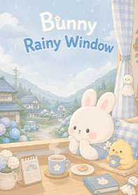 Bunny Rainy Window