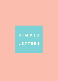 Simple letters only / Pink & sky blue.