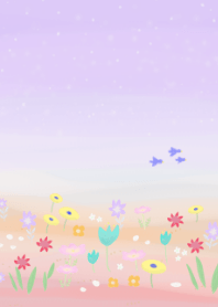 colorful flowers under the sky.