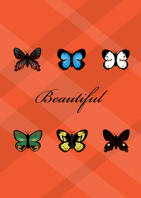 可愛迷人小蝴蝶！(夕陽橘色)