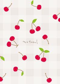 Cherry plaid pattern5 from Japan