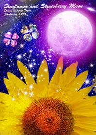 Sunflower and Strawberry Moon#