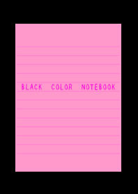 BLACK COLOR NOTEBOOK/PINK