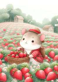 Hamster and Strawberry