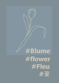 #flower*(vintage blue)
