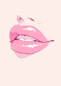 lips with pink lipstick